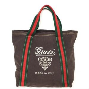Authentic Gucci brown shopper tote bag
